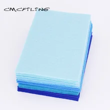 CMCYILING 40 Pcs/lot 10*15cm Felt Fabric 1 MM Thickness Polyester Cloth For DIY Sewing Crafts Scrapbook Felt Sheets Blue