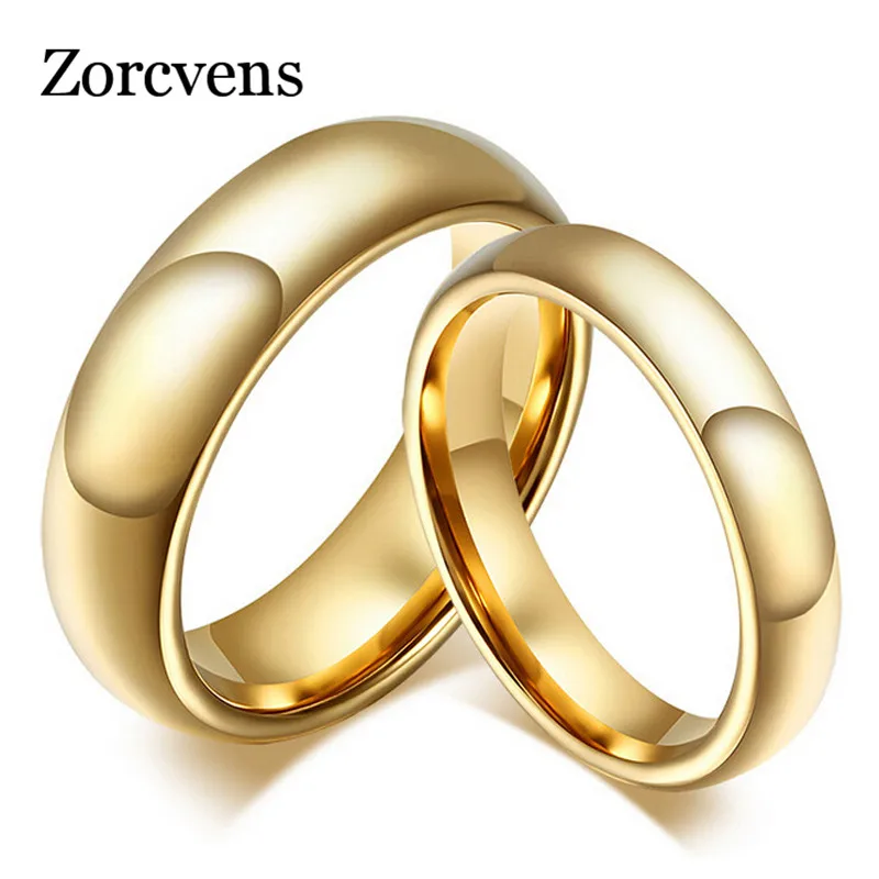 Модные 100% вольфрамовые кольца KOtik ширина 4 мм/6 мм обручальные золотого цвета