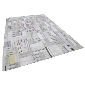 

244x347 Cm Beige Handmade Rugs Patchwork Rug-8x11 Ft