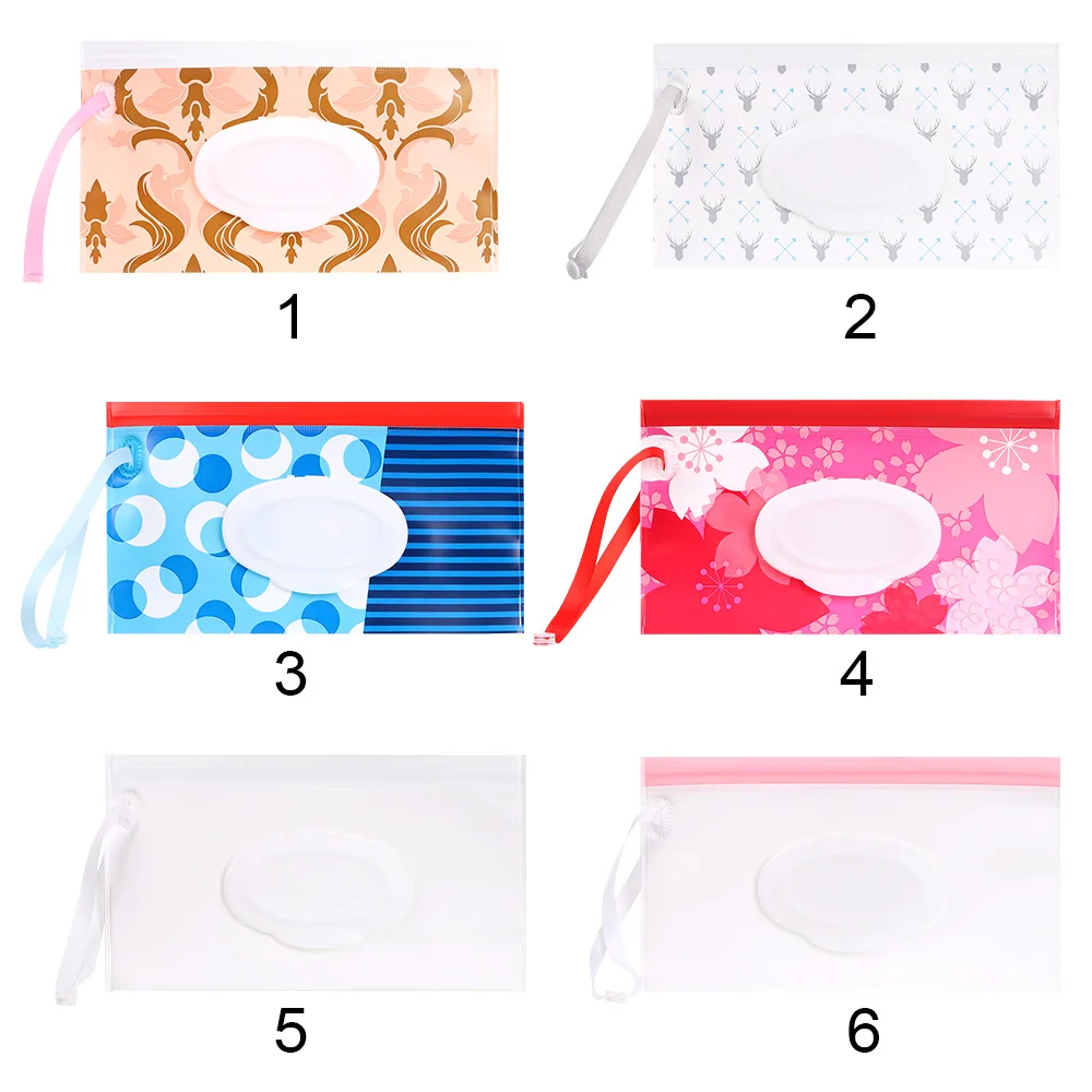 Cartoon Pattern Cleaning Wipes Case Reusable Household Portable Eco-friendly Baby Care Wet Wipe Bag EVA Snap Strap Container Box wet wipe case baby wipe case wet wipes case wet wipes box
