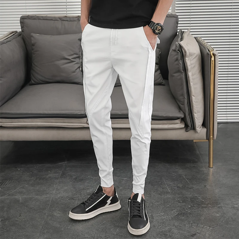 Korean Summer Pants Men Fashion Design 2020 Slim Fit Men Harem Pants Ankle Length Solid All Match Hip Hop Joggers Trousers Men Korean Summer Pants Men Fashion Design 2020 Slim Fit Men Harem Pants Ankle Length Solid All Match Hip Hop Joggers Trousers Men