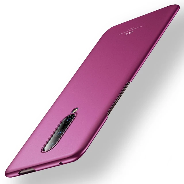 Wine red Для OnePlus 7 Pro Чехол MSVII Жесткий ПК полная защита Матовый чехол Ультратонкий с матовой поверхностью чехол для OnePlus7 OnePlus 7 6 6T чехол - Цвет: Wine red
