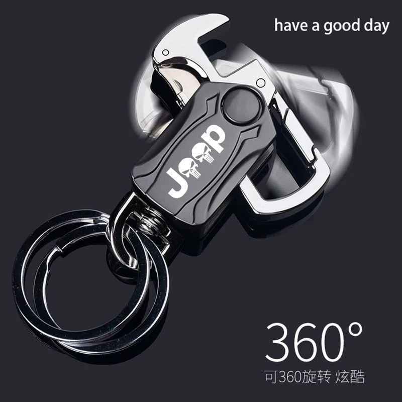 

For Jeep Renegade Compass Patriot Car accessoriesBeer Bottle Opener Keychain Men Fashion Zinc Alloy Key Ring Car Play Keyring