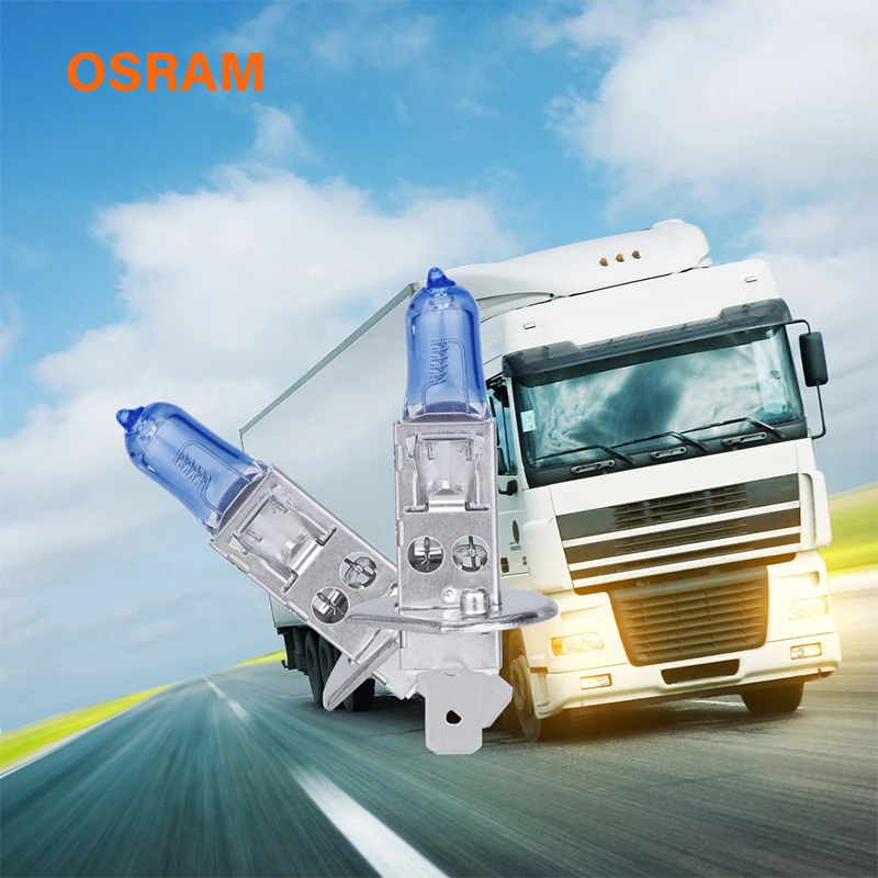Osram 4000K 24V 100W Свет грузовика H1 Галогенная 62241TX H1 лампа грузовика супер яркая 50000H срок службы 1 пара