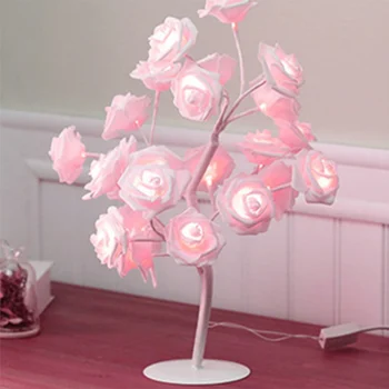

Foam Rose Fairy Lights For Valentine's Day Gifts For Girlfriend Table Decor LED Garland Artificial Lamps Weddings Flower Lights