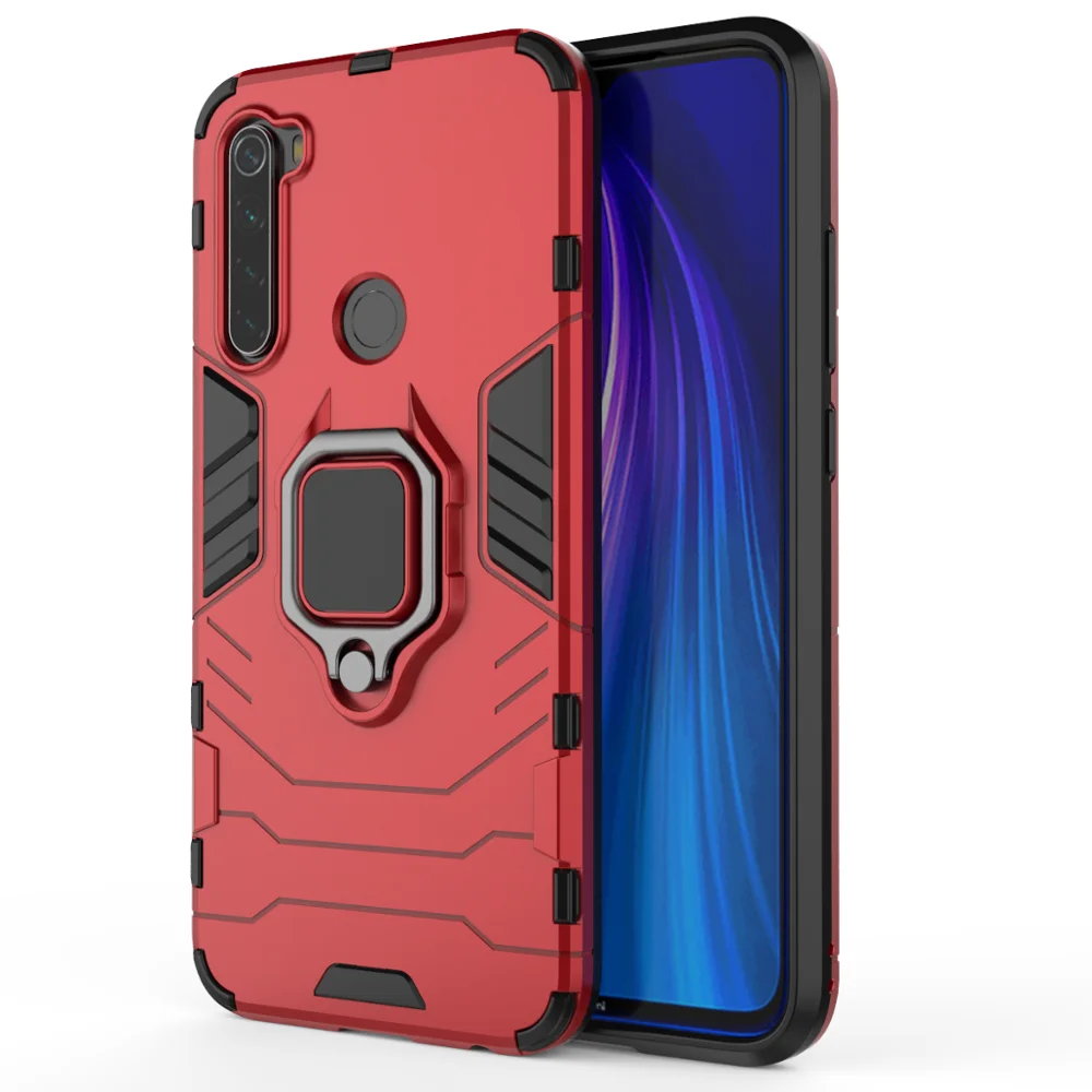 Red YBD противоударный защитный чехол для Red mi Note 8 7 Pro 6 K20 Pro, автомобильный чехол для телефона с кольцом для Xiaomi mi 9 8 9T Pro9SE Max 2 3 - Цвет: Red