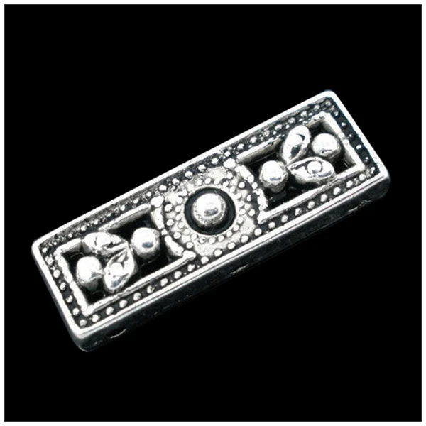 20x Silver Tone 3 Holes Rectangle Spacers Beads 26x9mm | Украшения и аксессуары