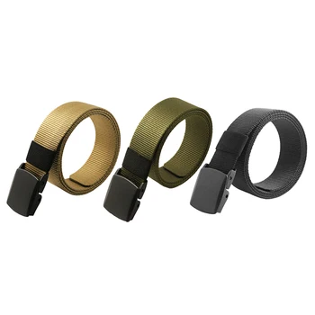 

Men's Fashion Outdoor Sports Nylon Waistband Canvas Web Belt Black