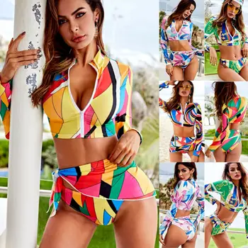 

Women High Waist Bikini Set Push Up Padded Bra Swimwear Swimsuit Bathing Suit