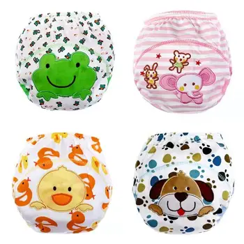 

Baby Training Pants Diapers Cloth Cute Cartoon Cotton Children Nappies 1 Labs Reusable Washable Is 13 Months Unisex 7 - 12 Kg