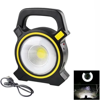 

Portable COB floodlight Emergency Solar LED light Rechargeable Flashlights with USB cable Outdoor Work Spot Lamp Camping Lantern