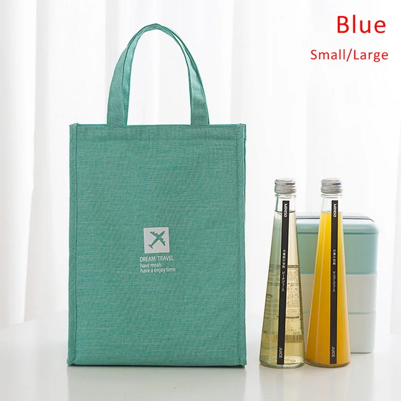 Green Small Модная Портативная Термосумка для ланча, сумка для еды, свежий Bento, офисный напиток для пикника, холодноизоляционный органайзер, сумка для ланча, аксессуары - Цвет: Green Small
