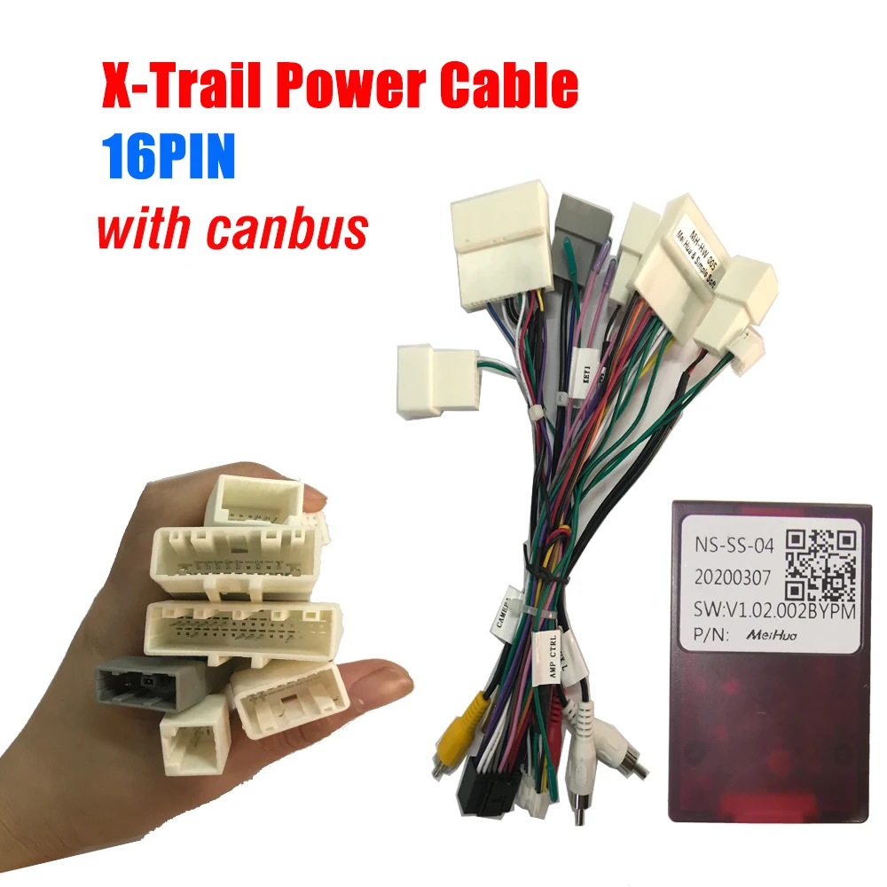 Car Stereo Radio Wire Power Harness Adapter with Canbus Decoder for Qashqai X-Trail Multimedia Video Player Android | Автомобили и