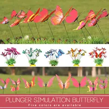 Creative Lawn Decoration 3D on Sticks Flowerpot Yard Butterfly Garden Decor Beautiful Garden Ornament Gardening Grassland