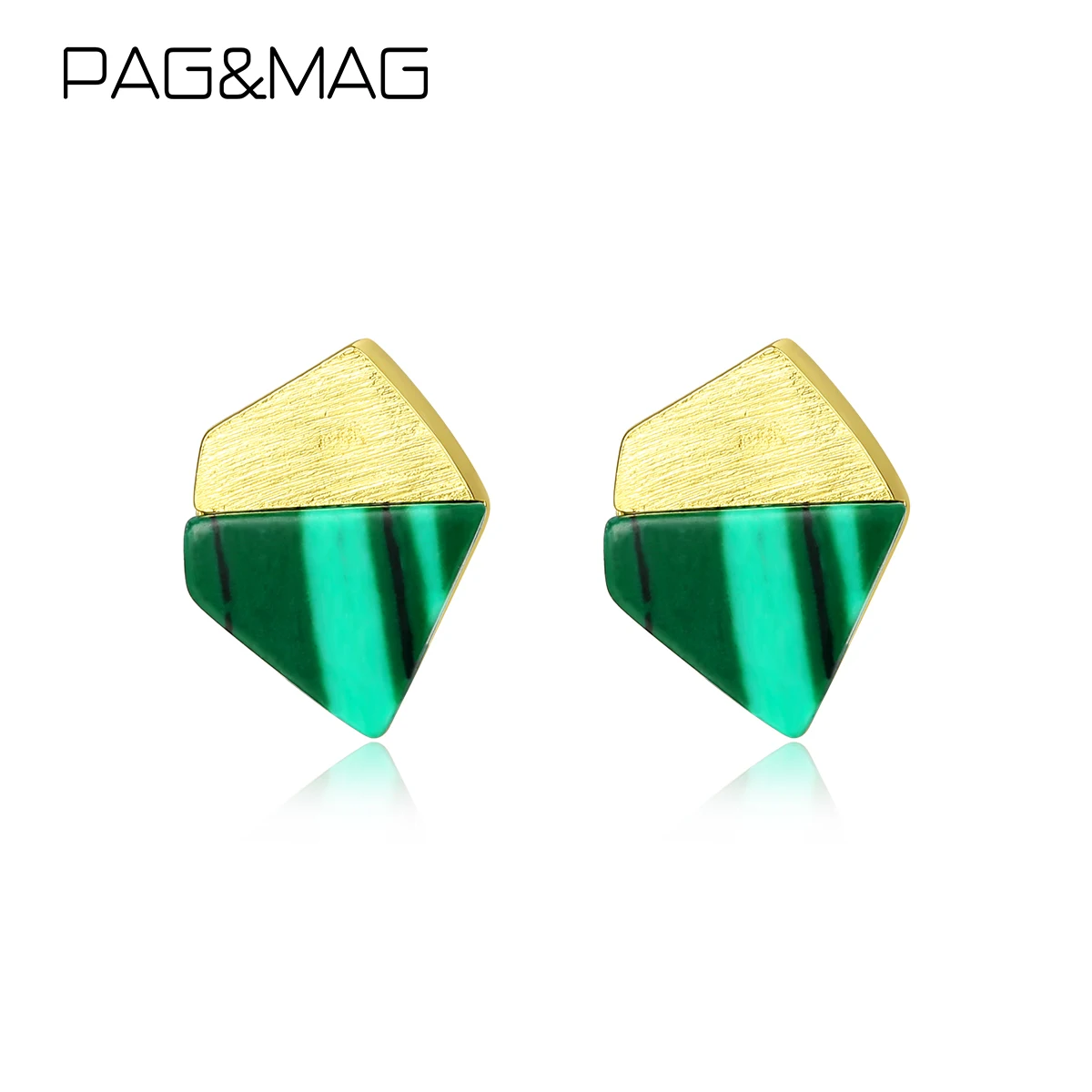 Женские Геометрические серьги-гвоздики PAG &amp MAG Vintag сережки из стерлингового