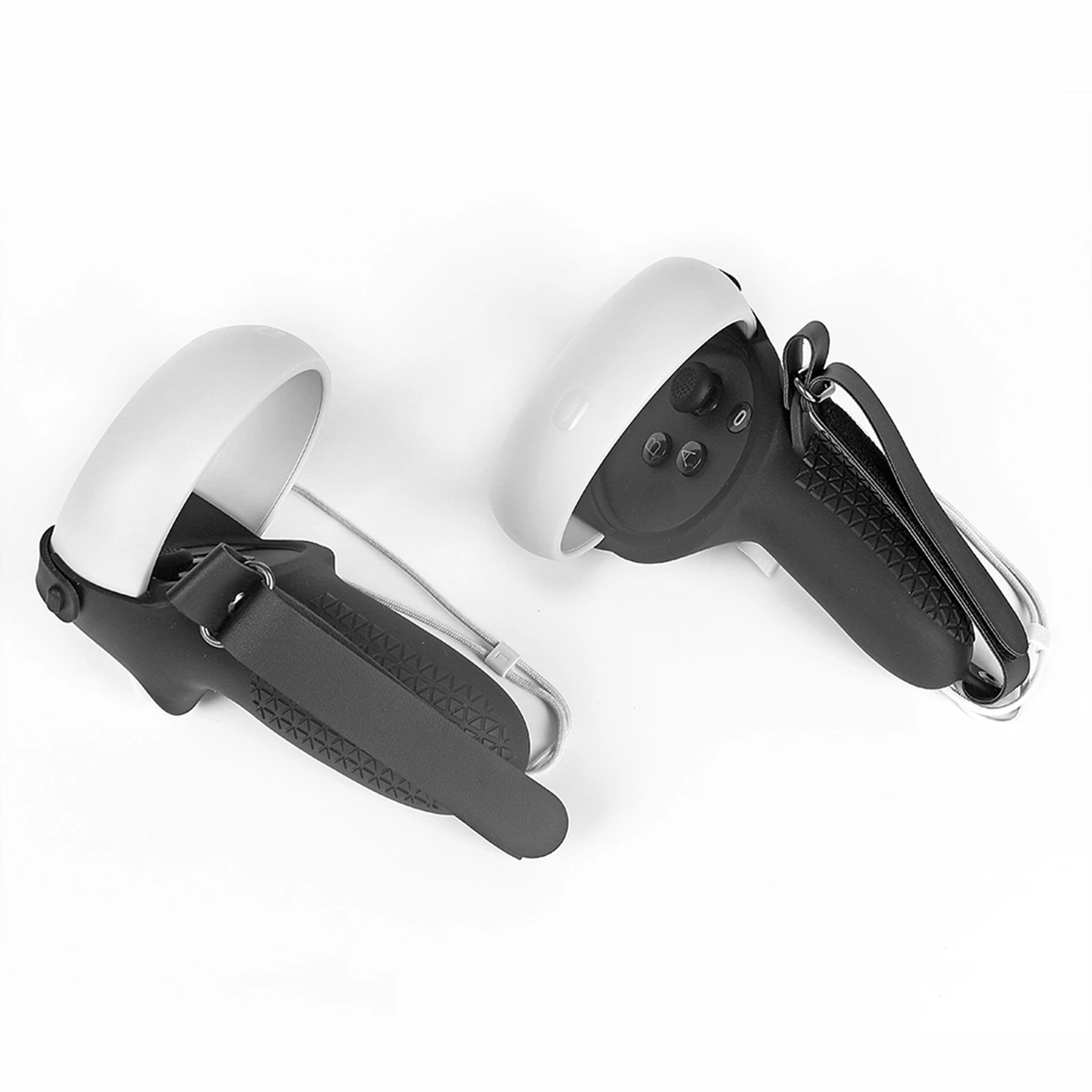 Cubierta de protección VR para Oculus Quest 2 VR, accesorios para control táctil, funda de silicona con mango, correa de nudillo para Quest2