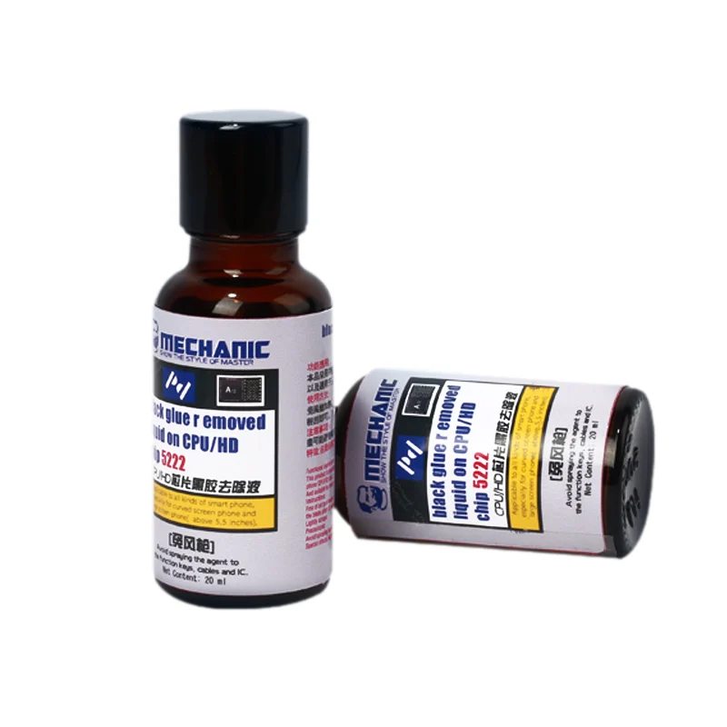 

MECHANIC Removing Liquid for CPU/HD Chip Black Glue 5222 Removal Liquid Tool Desoldering Repair Tool Without Gun