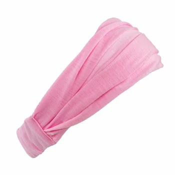 

Fashion Ladies Cotton Hairband Wrap Neck Solid Color Head Scarf 3 in 1 LX9E