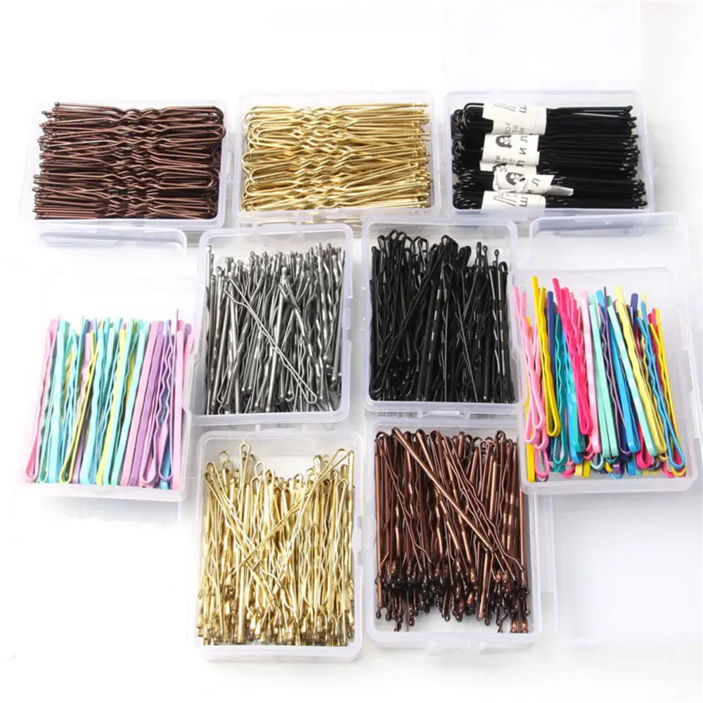 50/100Pcs Colorful Wedding Alloy Bobby Pins Hair Clips Hairpins Barrette Hairpins Hair Accessories Black Side Wire Word Folder 10 100pcs 640456 4 headers and wire housings 4 position 2 54 mm 250 v