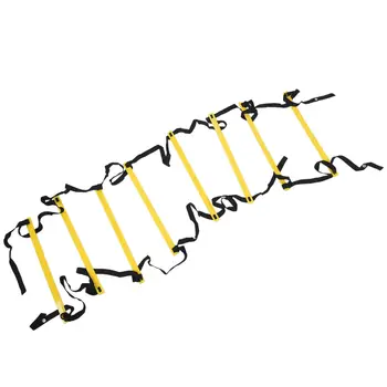 

HOT-8-Rung 4M Agility Ladder Coordination Ladder for Speed Football Soccer Football Fitness Feet Training, Yellow + Black
