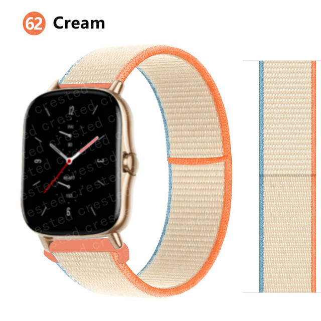 Nylon band For Amazfit GTS/2/2e/GTS2 Mini/GTR 3 Pro 42mm/47mm/GTR2/2e/stratos 2/3 Sport Loop Bracelet Amazfit bip strap