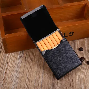 

Tool Cigarettes Cigar Lighters storage Box Cigarette Cigarette Case Leather PU Cigarette Box man women Cigarettes box bag