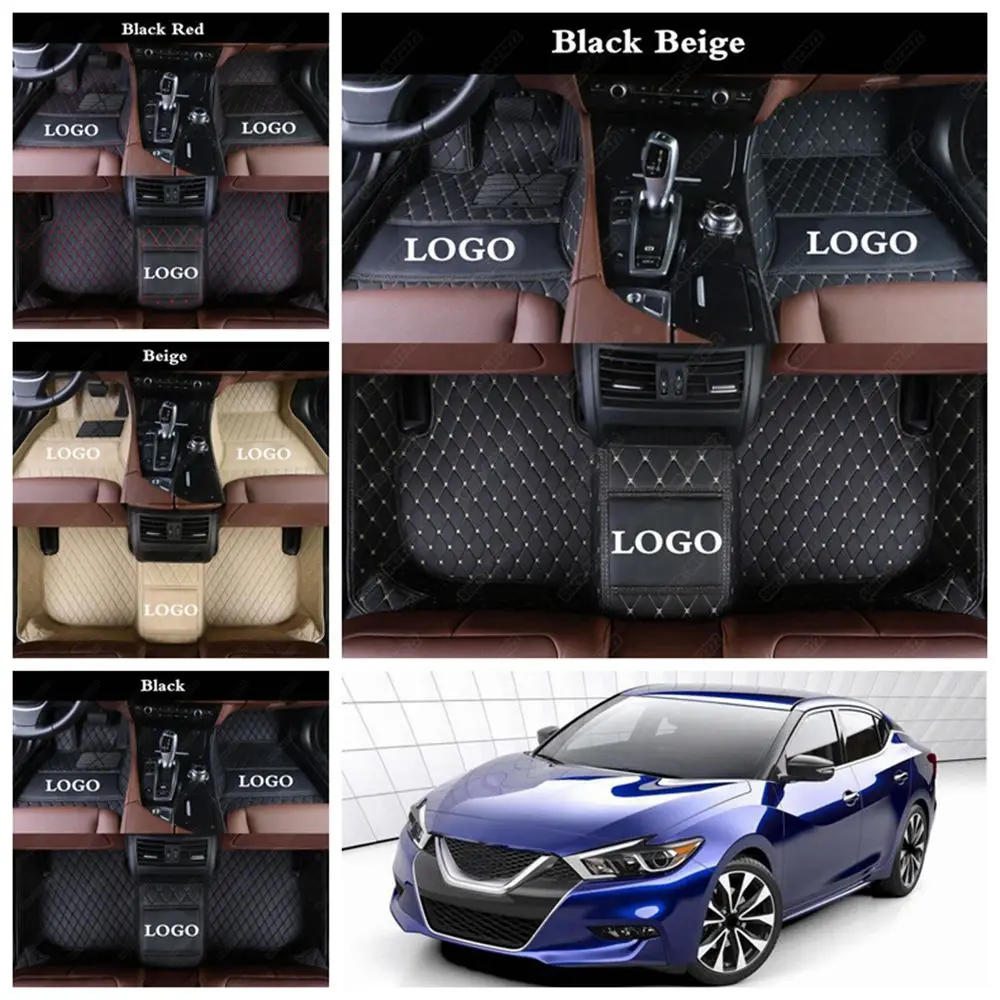 Кожаные автомобильные коврики на заказ для Nissan Sentra X trail Patrol Teana GT R Kicks Maxima Murano Rugue