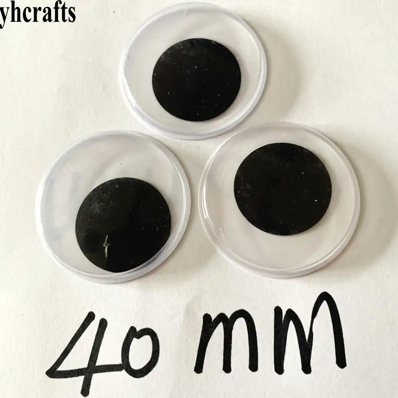 10pcs/lot,big 40mm Eye Plastic Wiggle Eyeball Doll Eyes Kids Diy Crafts