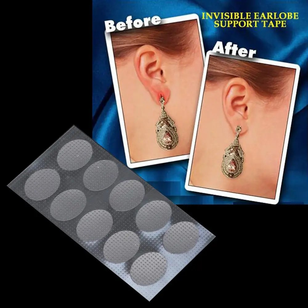 Earring Support Patches Invisible Ear Lift Stickers 50PCS Lobe Tape Relieve  Strain From Heavy Earrings For Stretched Droopy Ears - AliExpress