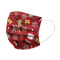 10pcs Christmas Masks High Quality Cubrebocas Adult Christmas Print Disposable Mask Industrial 3-layer Mask Unisex 10 Pieces 1