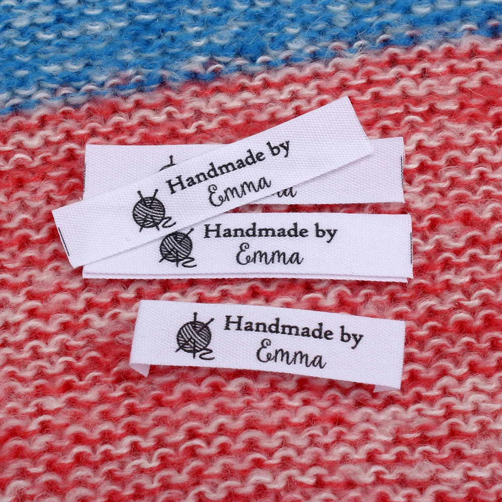 Custom Sewing Labels, Personalized Brand , Organic Cotton Ribbon Labels
