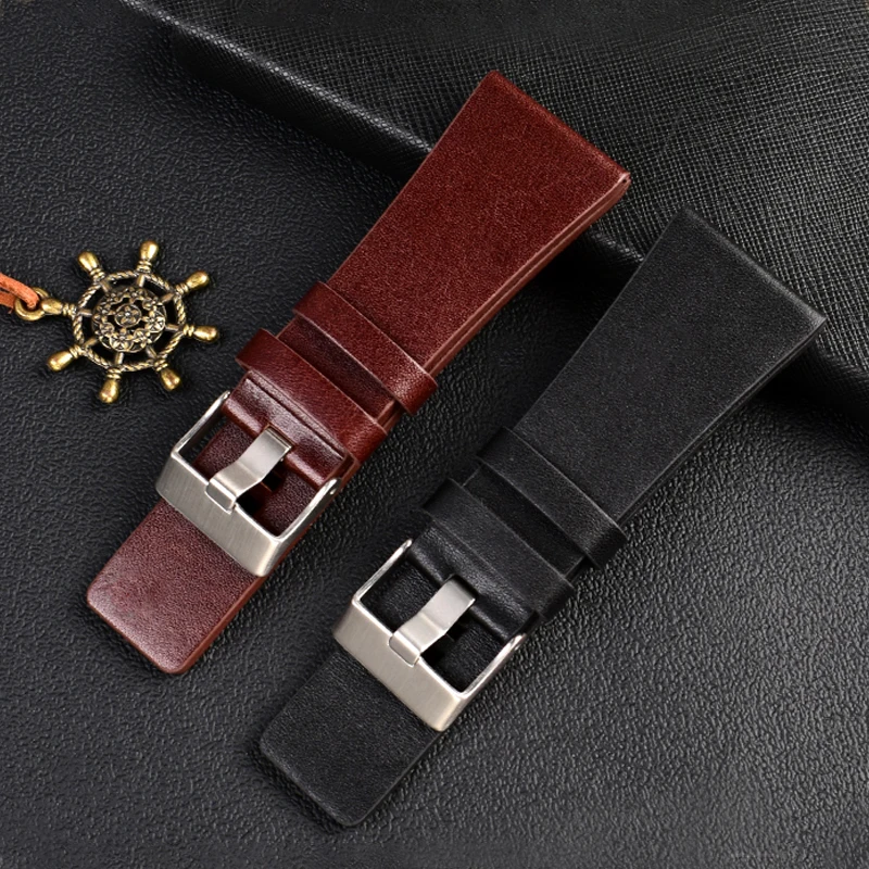 Men's Large Leather Watchband - Premium Watch Strap in Various Sizes