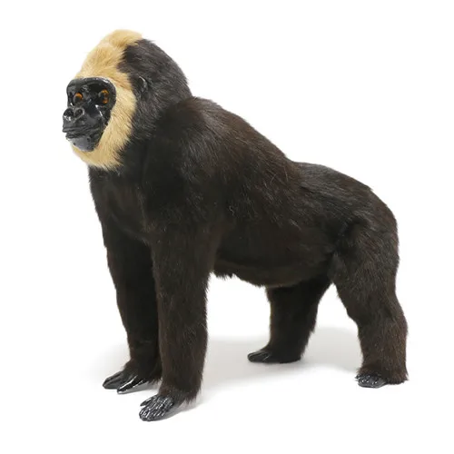 Fancytrader Simulation Animal Orangutan Plush Toy Doll Realistic Handmade Plastic&Fur Monkey Model Gifts for Children 29x15x28cm (1)