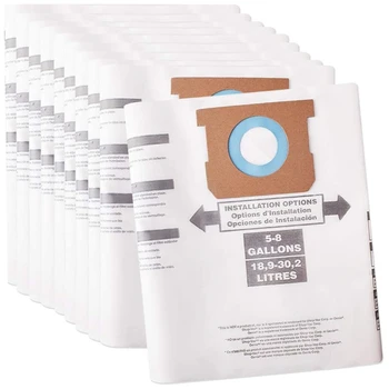 

10 Pack Type E Replacement Vacuum Filter Bags for Shop Vac 5-8 Gallon Vacuum Replaces Part 90661 906-61 9066100