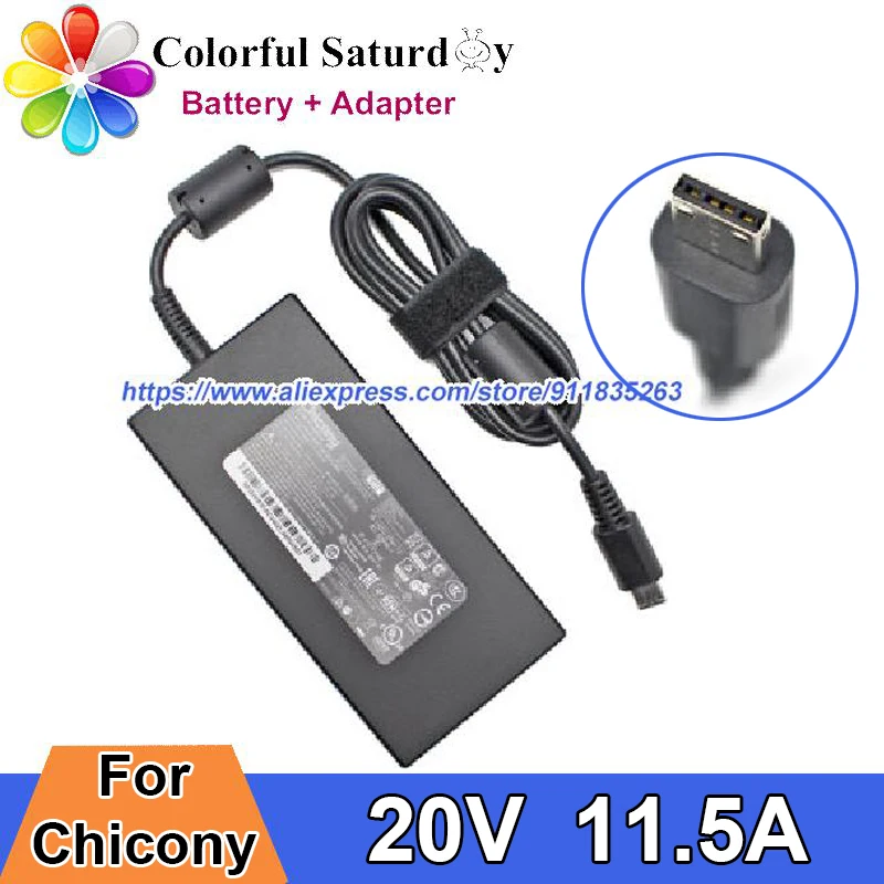 

Original CHICONY A17-230P1B Power Adapter 20V 15A 230W For MSI GP76 GE66 RAIDER 10SGS-201ES RAIDER 10SF-043UK Laptop Charger