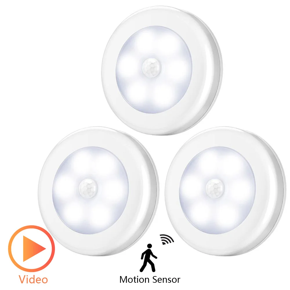 1Pcs 6LED PIR Körper Motion Sensor Wand Licht Led Nachtlicht Batterie für Schrank, Treppen, keller Flur Wand Schrank Luminarias 1Pcs 6LED PIR Körper Motion Sensor Wand Licht Led Nachtlicht Batterie für Schrank, Treppen, keller Flur Wand Schrank Luminarias