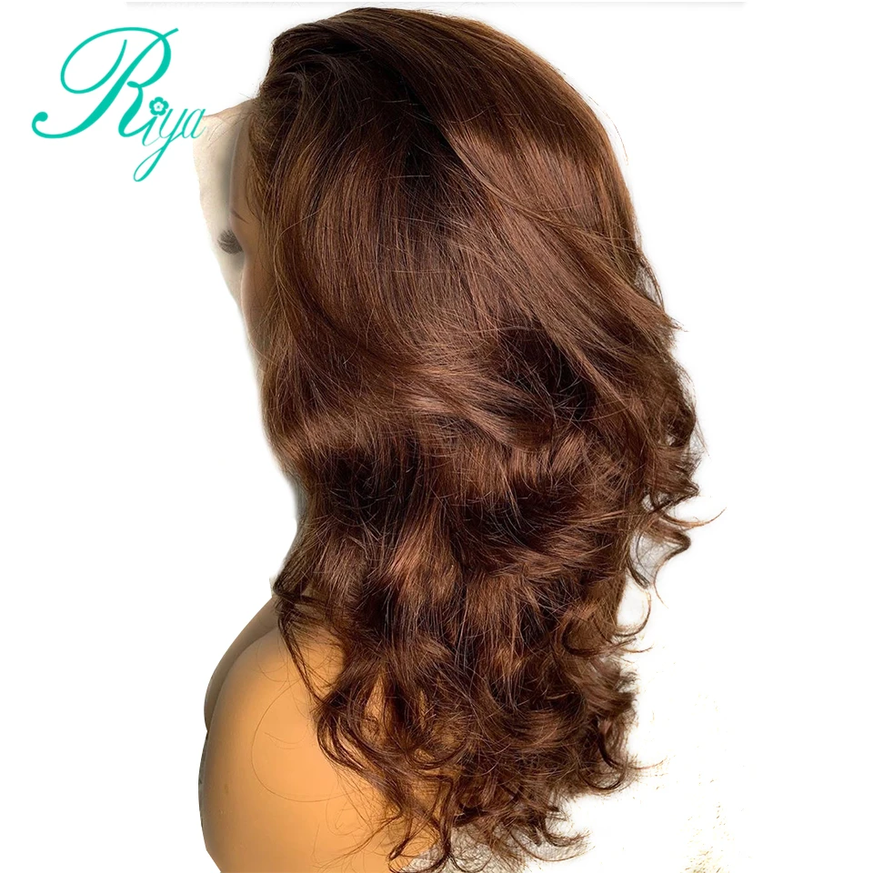 13X6 Невидимый цвет#4 волнистые человеческие волосы на кружеве, парики для черных женщин, предварительно выщипанные с детскими волосами, H8-24, бразильские волосы Remy
