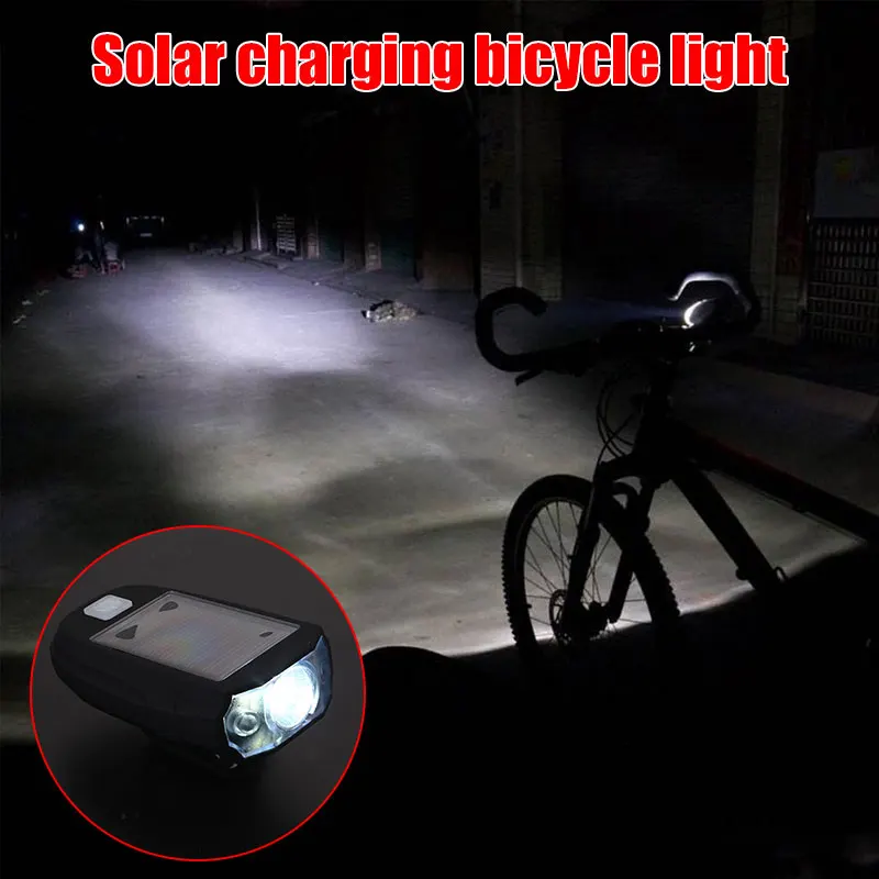 

Front Light Bike Lamp Bicycle Lamp Durable Solar Energy 1200mA LED Warning Taillight Usb Riding Accessories Cycling