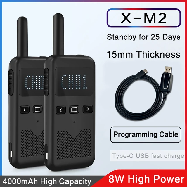 Walkie Talkie 2 Pcs Mobile Phone Radio Uhf Transceiver Wireless Communication Device Mini Radio Ksun M2 With Programming Cable midland two way radios Walkie Talkie