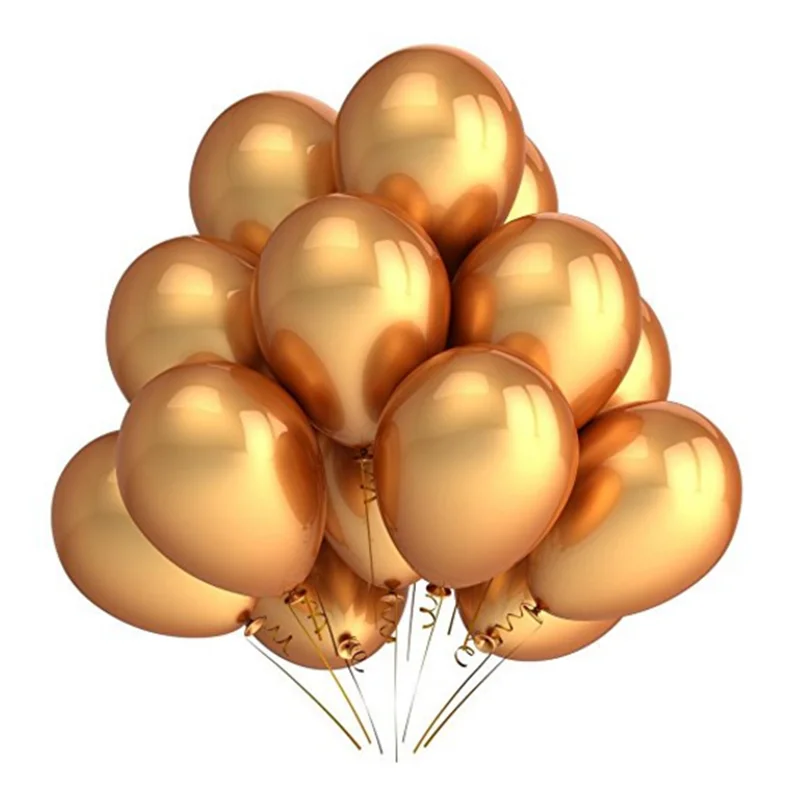10 шт. 12 дюймов 2,8 г королевский синий латексный шар надувные воздушные шары для свадебного украшения день рождения плавающие воздушные шары принадлежности игрушки - Цвет: Gold