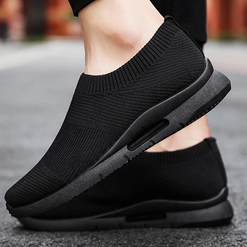 Airavata Zapatillas deportivas sin cordones hombre, calcetines para correr, deportivas negras, Zaparillas, calzado para caminar, 464| Zapatillas de correr| - AliExpress
