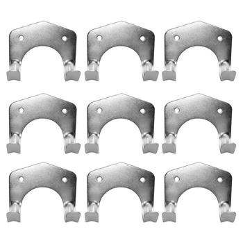 

8 Pcs Double Tool Storage Hooks Brackets Plating Wall Mounted Hooks for Garden, Balcony, Shed, Garage