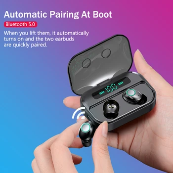 

M7S IPX7 Waterproof Touch Control Wireless Bluetooth5.0 Earphones Stereo Sport Earbuds TWS Earphone 3600mAh Charging Box Headset