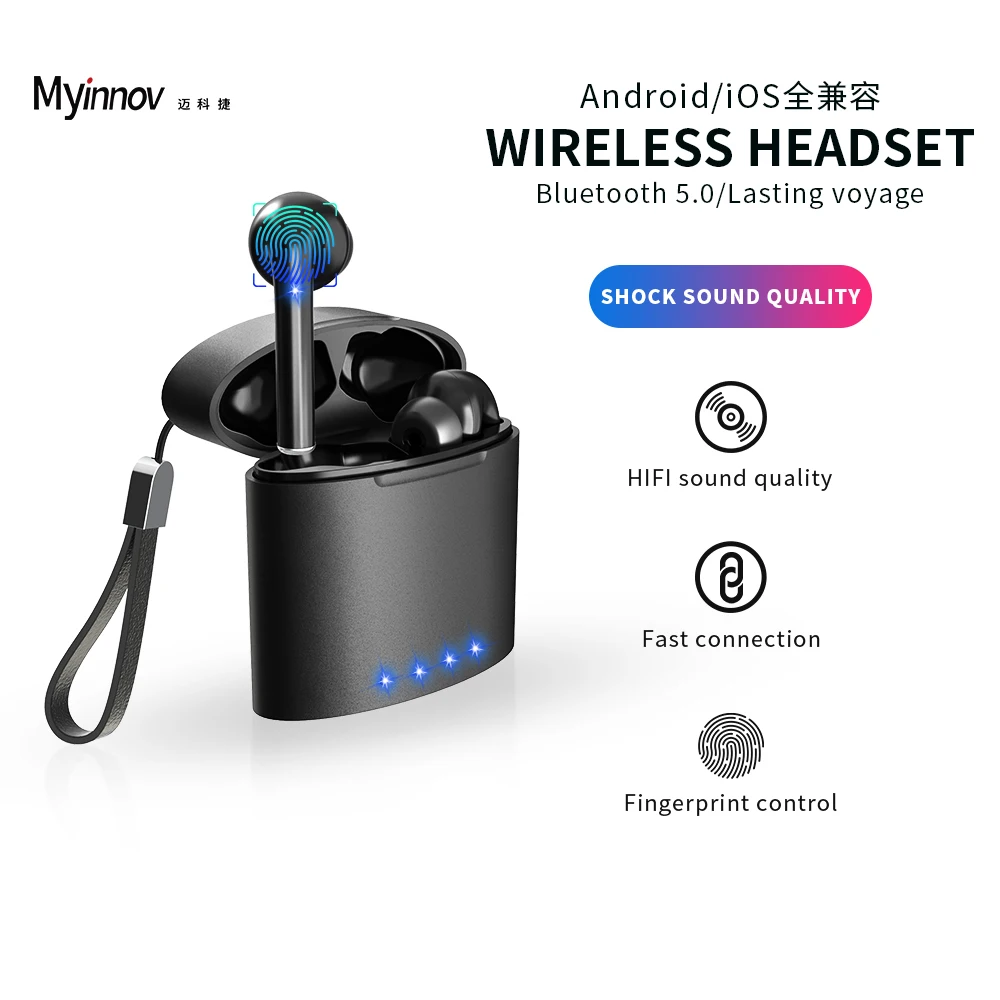 Новая Bluetooth гарнитура Myinnov Tws M16 для мужчин и женщин универсальная сенсорная