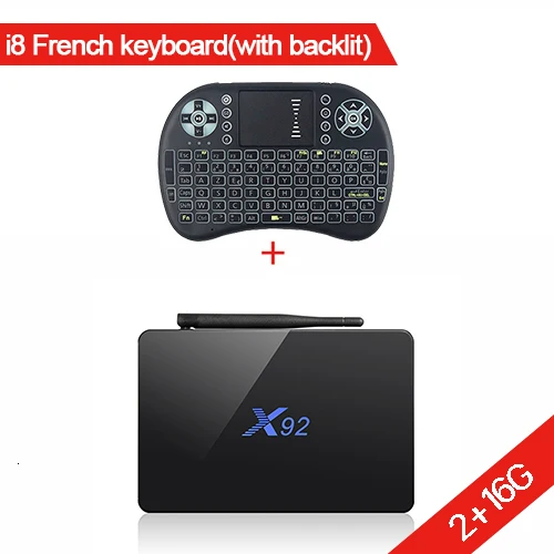 X92 Android 7,1 tv box 2G/16G 3g/32G поддержка 4K 2,4G 5G Wifi 1000M Amlogic S912 Mali-T820MP3 Smart tv Box медиаплеер для ТВ - Цвет: X92(2-16) with I8TF