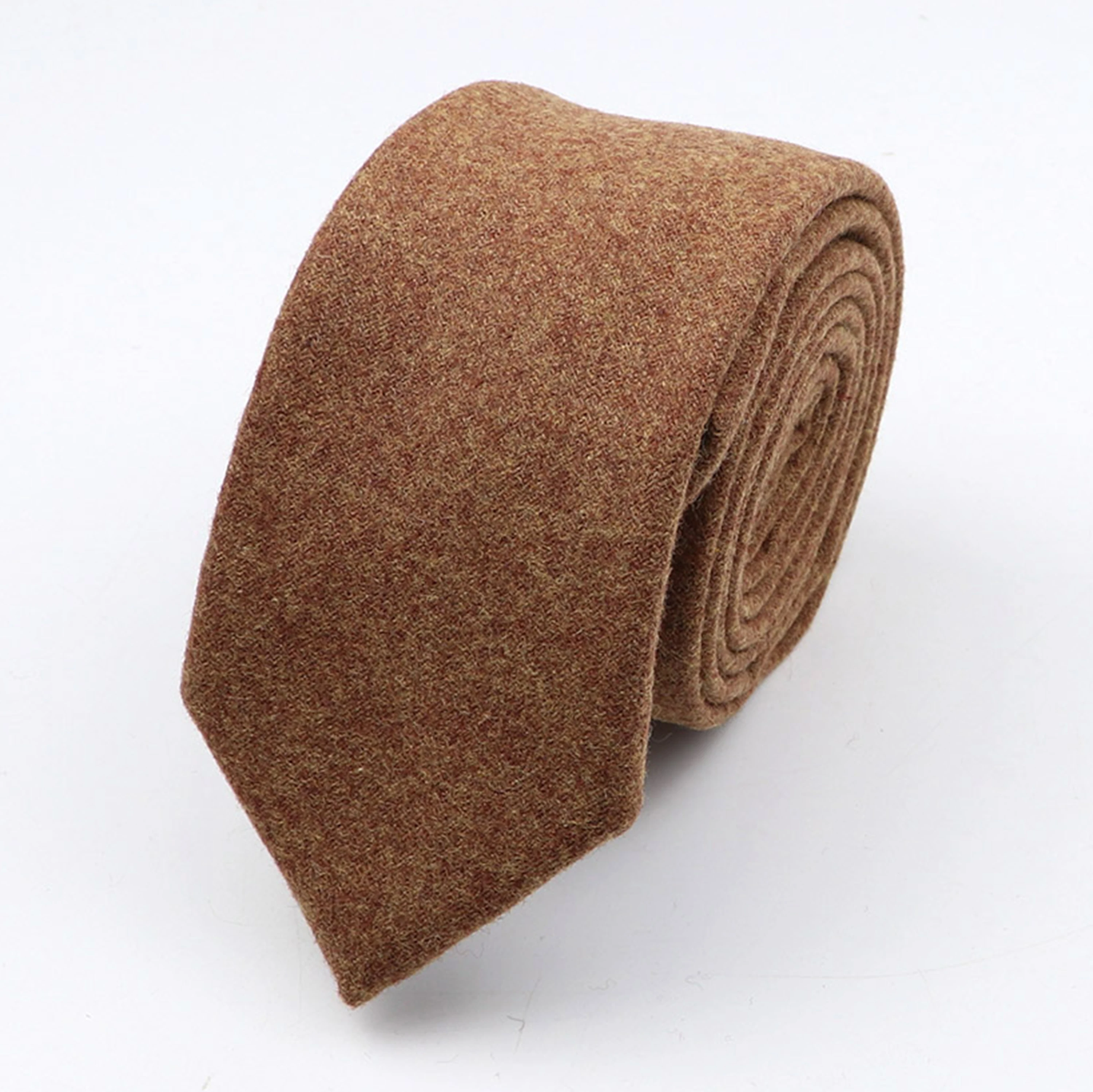 Cashmere Wool Necktie 7CM Solid Color Formal Wedding Party Europen Style Red Brown Green Gray Clothing Tie Gift neck tie