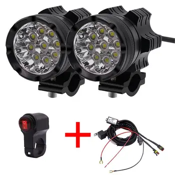 

HiMISS 2pcs/set LED Motorcycle Headlight Fog Spot Headlamp Spotlight