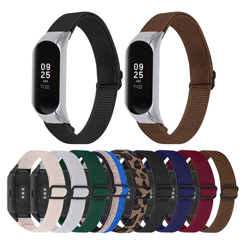 

Elastic Fabric Strap For Xiaomi Mi Band 5 4 3 Smart Bracelet Band Correa For Miband 3 4 5 Adjustable Loop Nylon Wrist band