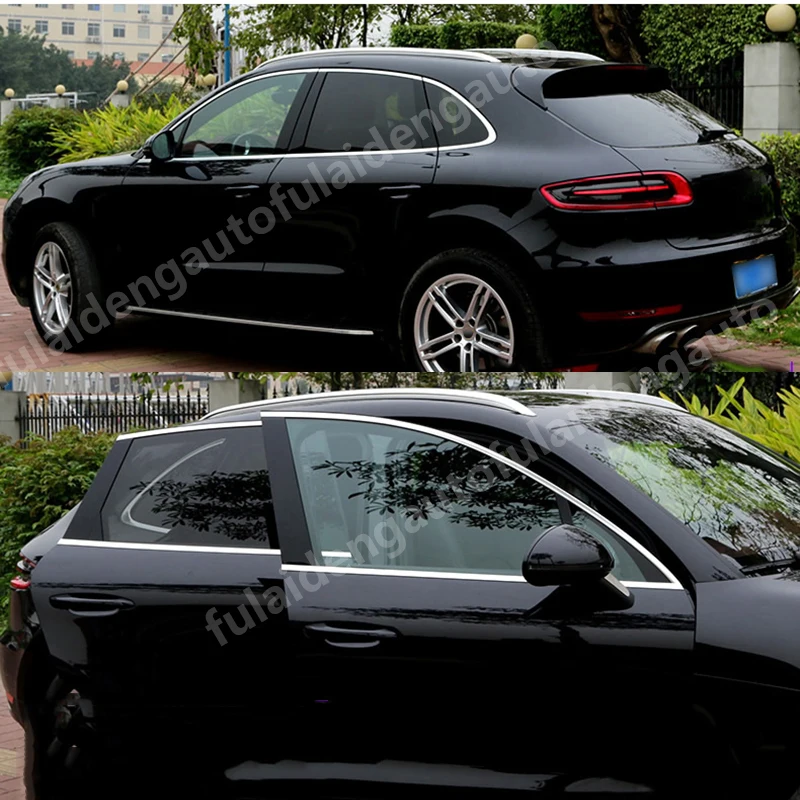 Для Porsche Macan- нержавеющая сталь автомобиля двери окна литье столба Подоконник Накладка отделка автомобиля аксессуары для укладки