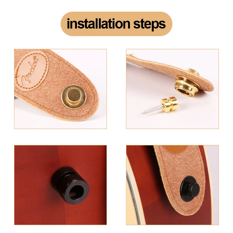 Sliding lock guitar strap nails Electroplating alloy Guitar strap non slip buckle Electric guitar strap anti slip tail studs